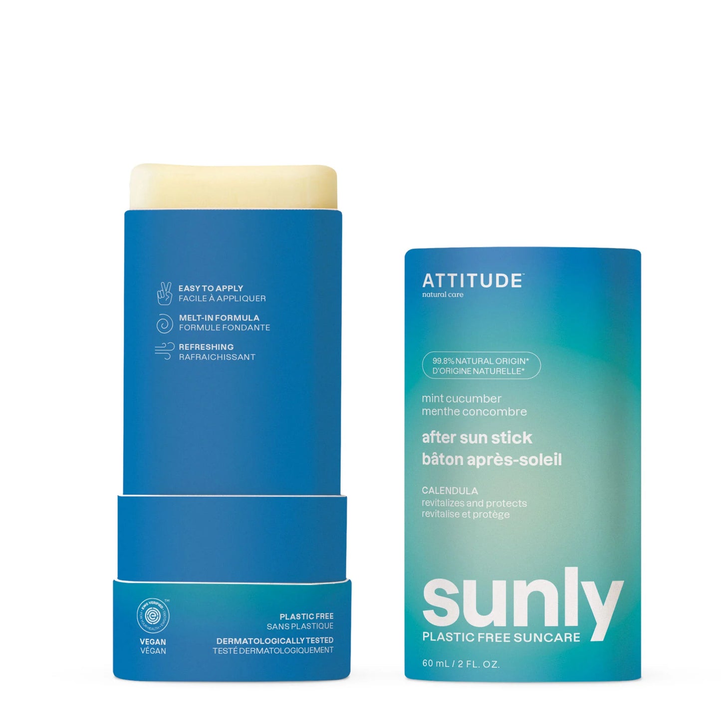 ATTITUDE SUNLY After sun stick – Mint & cucumber 60ml