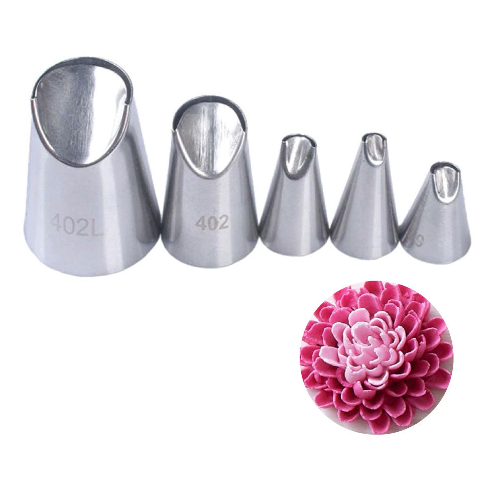 Cake Decorating Icing Piping chrysanthemum Nozzle Set of 5