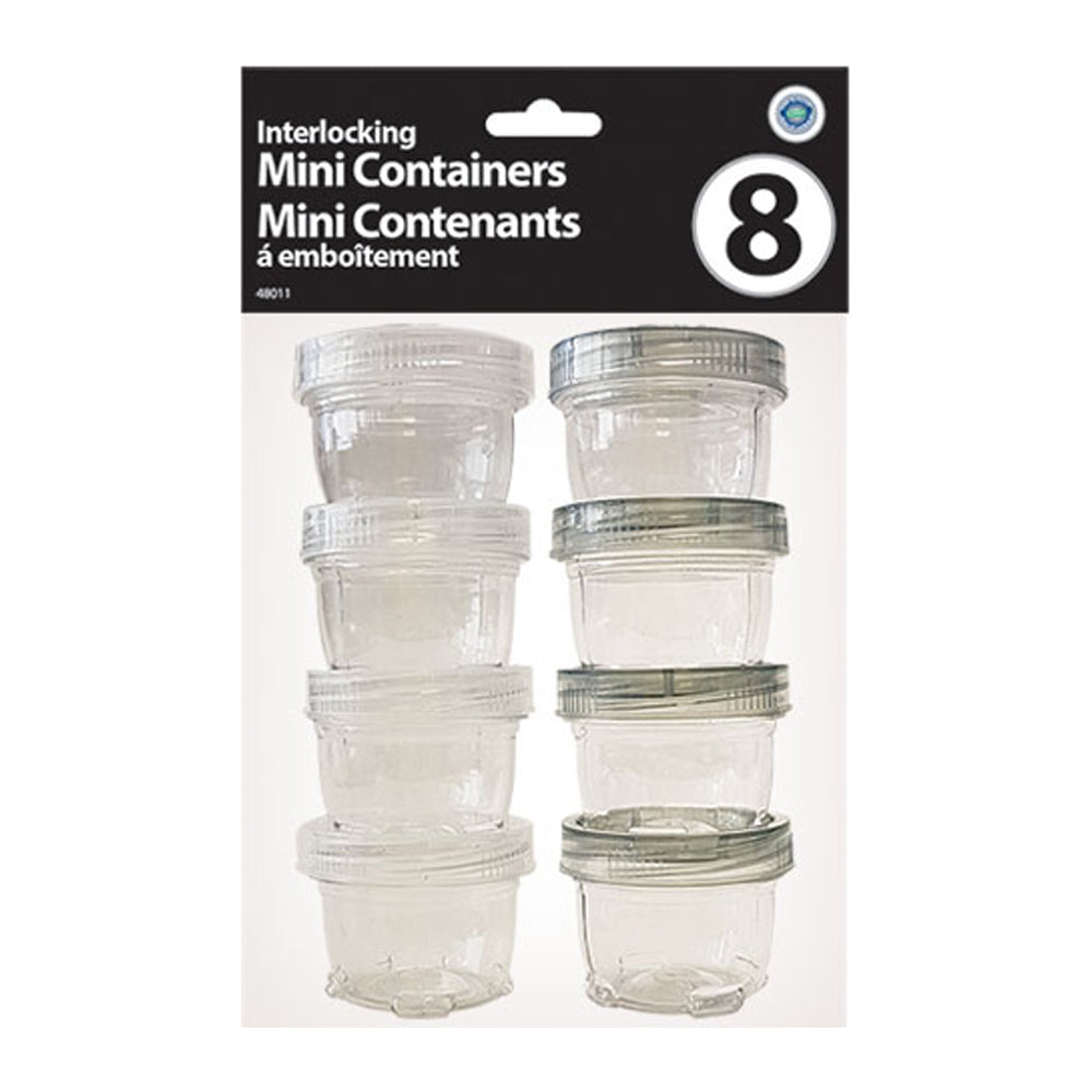 INTERLOCKING PLASTIC MINI CONTAINER 8PCS (Box of 24)