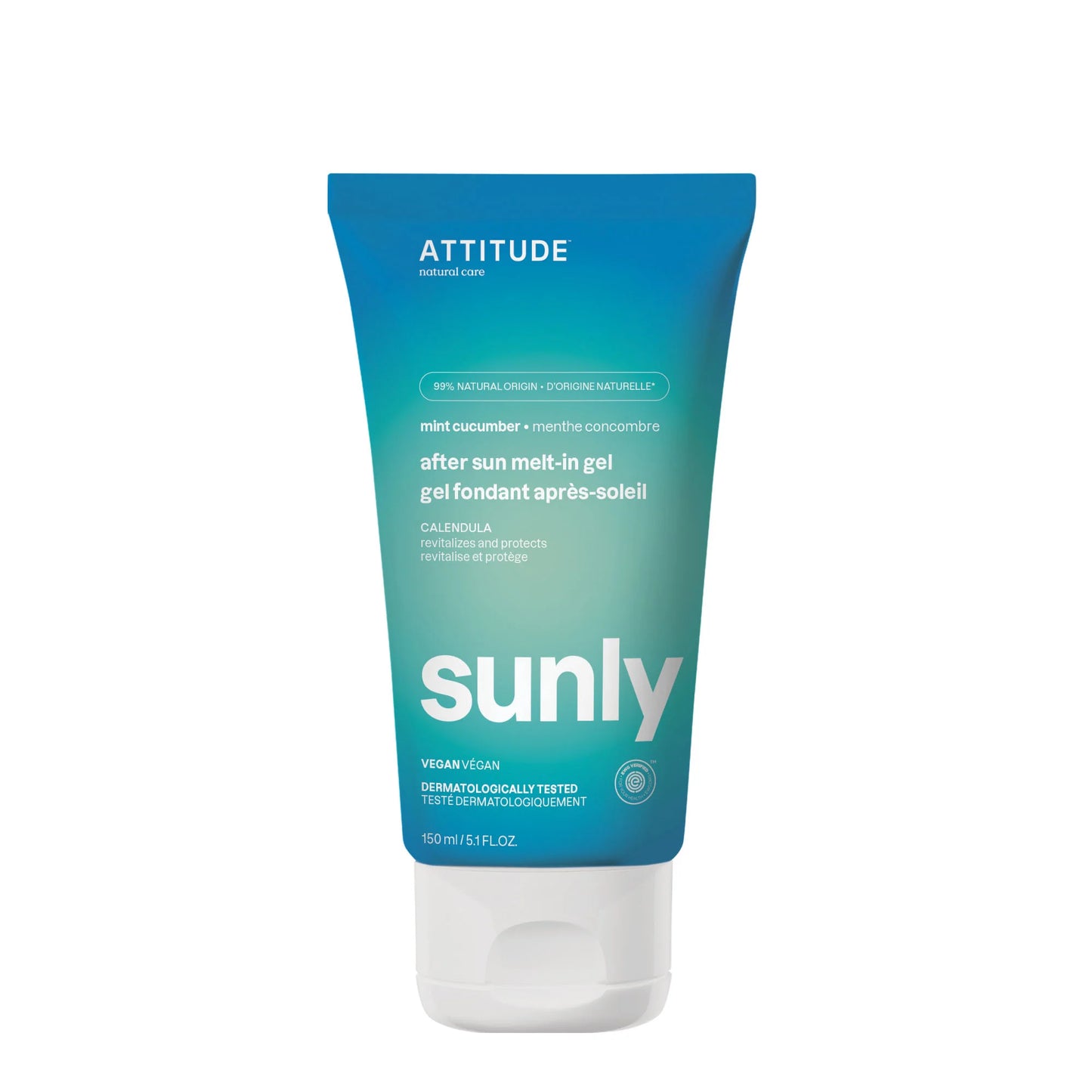 ATTITUDE SUNLY After sun melt-in gel – Mint & cucumber 150ml