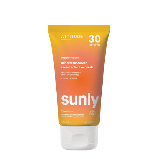 ATTITUDE SUNLY Sunscreen – SPF 30 – Tropical 150g