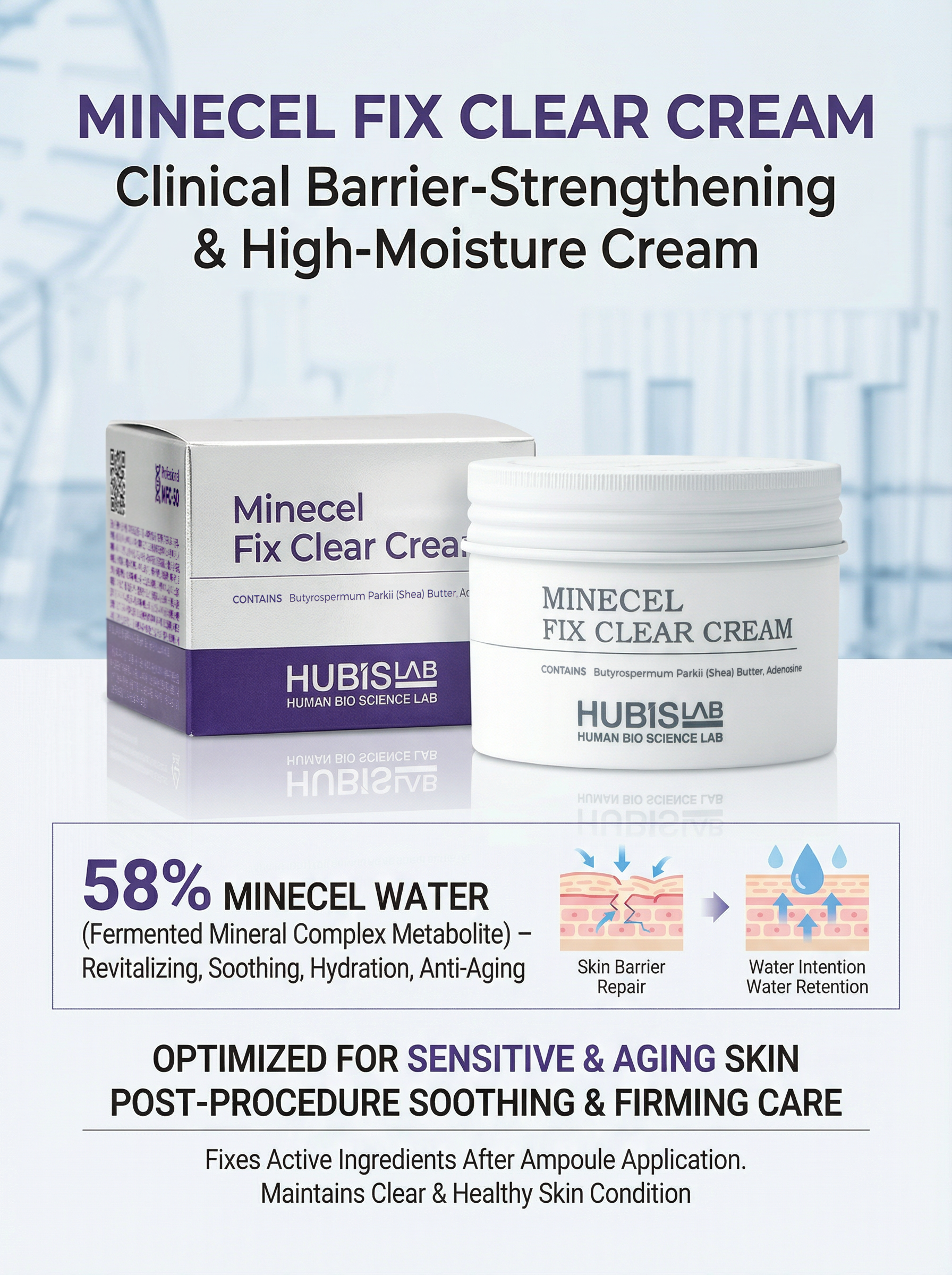 HUBISLAB Minecel Fix Clear Cream 50g