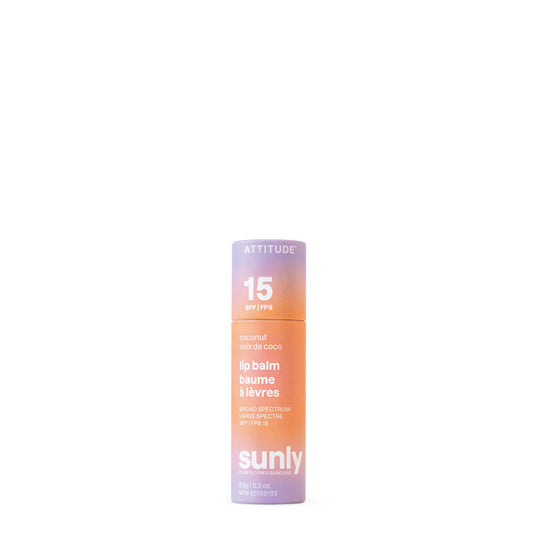 ATTITUDE SUNLY Tinted lip balm – SPF 15 – Coconut 8.5g