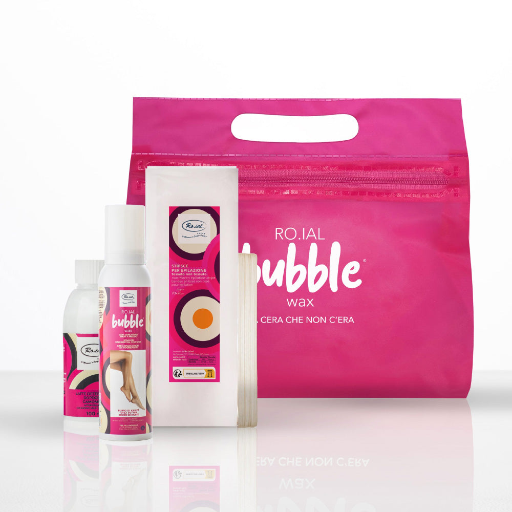 VAGHEGGI RO.IAL BUBBLE WAX Depilation Travel Kit - Pink for Normal to Dry Skin