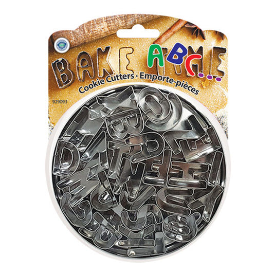 STAINLESS STEEL ALPHABET COOKIE CUTTERS SET OF 26