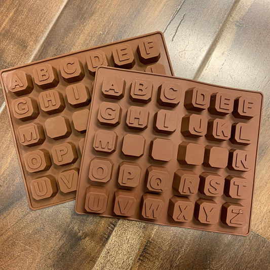 Silicone Chocolate Mold Letters 7 x 6" 1PK